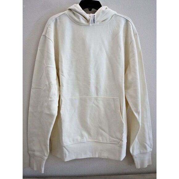 Old Navy 710412-26 Men's Sz M Sea Salt White Oversized Rotation Pullover Hoodie - Picture 1 of 7